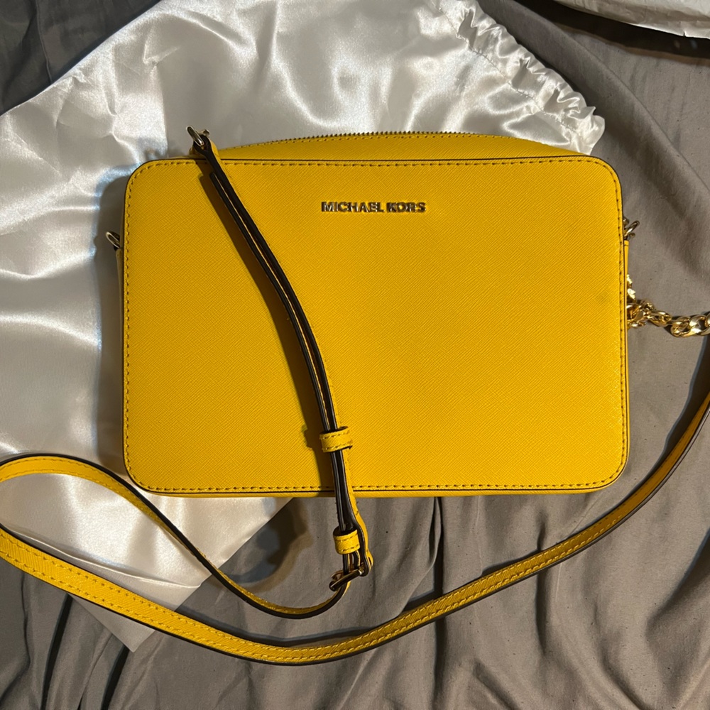 Michael Kors Yellow Crossbody Purse Bag